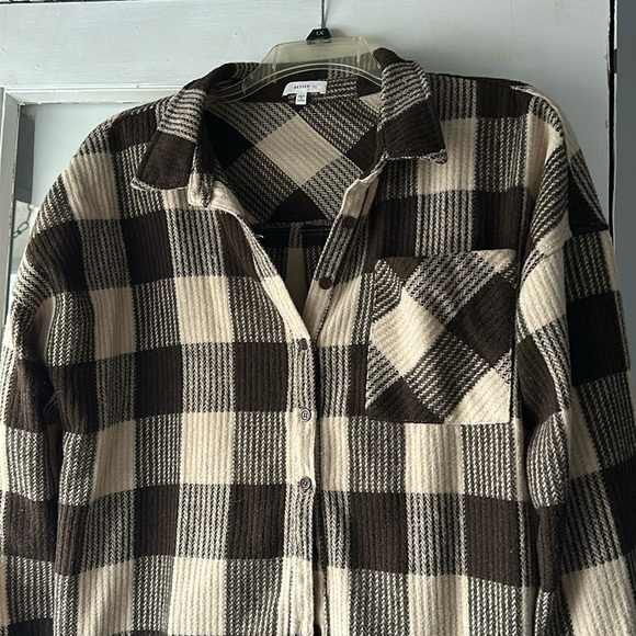 Brown thick flannel - Picture 1 of 5